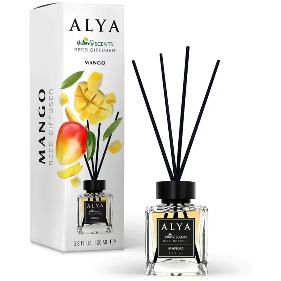 Alya Difusor de Caña Natural Scent 3.3oz, Mango