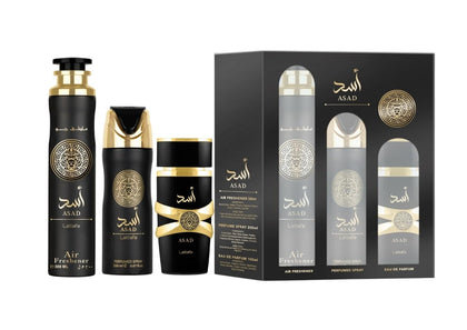(DAMAGED NAYLA) LATTAFA  ASAD GIFT SET 3 PCS