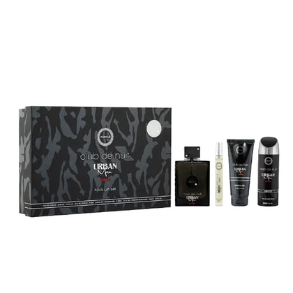(DAMAGED NAYLO) ARMAF CLUB DE NUIT URBAN MAN ELIXIR 4 PCS GIFT SET