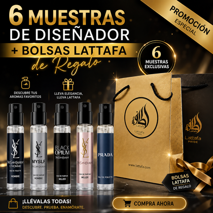 MIX PACK DESIGNER SAMPLE + BAG LATTAFA