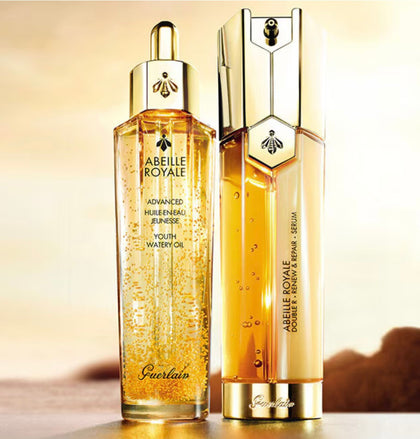 GUERLAIN abeille royale age-defying set: abeille royale double r renew & repair advanced serum 1.6 oz + advanced youth watery oil 1.6 oz --2pcswomen