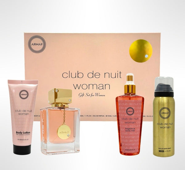 (TESTER ) Damaged BOX Club De Nuit By Armaf 4pc Gift Set For Women