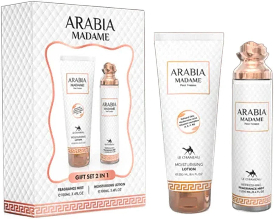Arabia Madame Gift Set 2 In 1 Moistursing Lotion Frangance Mist 250ml