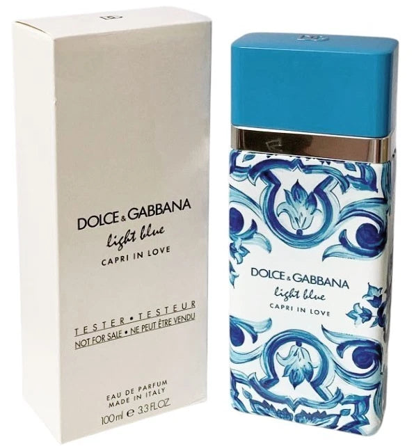 (TESTER )Dolce and Gabbana Light Blue Capri In Love EDP Spray for Women 3.4oz